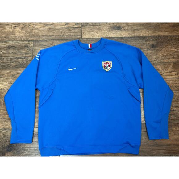 Nike USA Soccer VINTAGE Long Sleeve Crewneck Pullover Sweatshirt Men’s XL - Picture 1 of 7